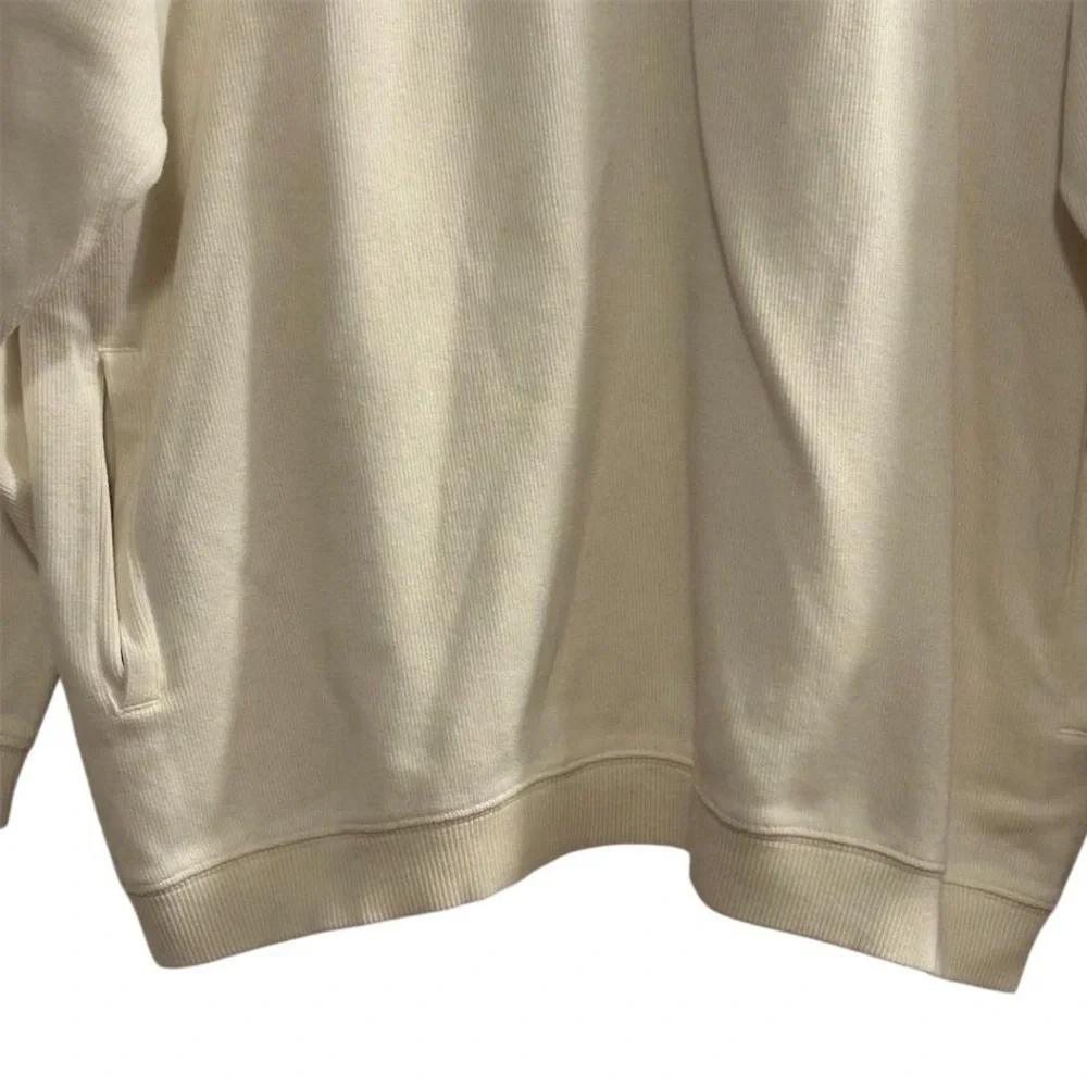 Ashworth Men's V-Neck Golf Pullover Sweater Beige Size L‎ Side Pockets